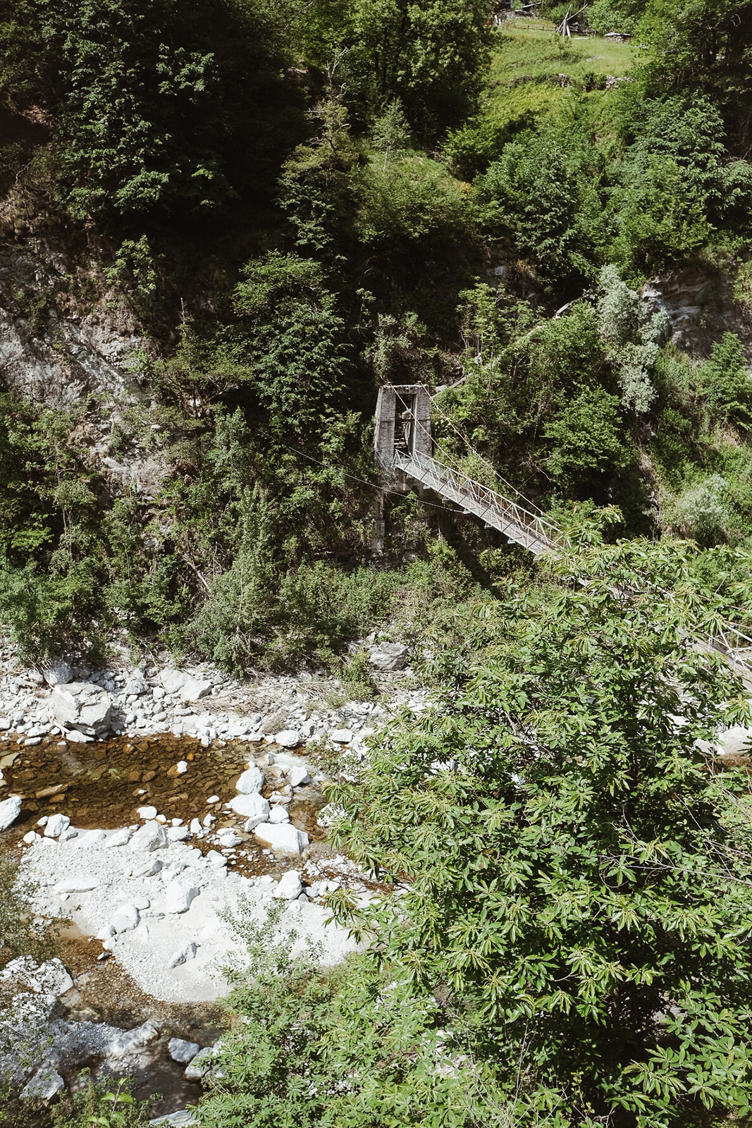 Pont suspendu Pont suspendu Rasa Intragna Tessin