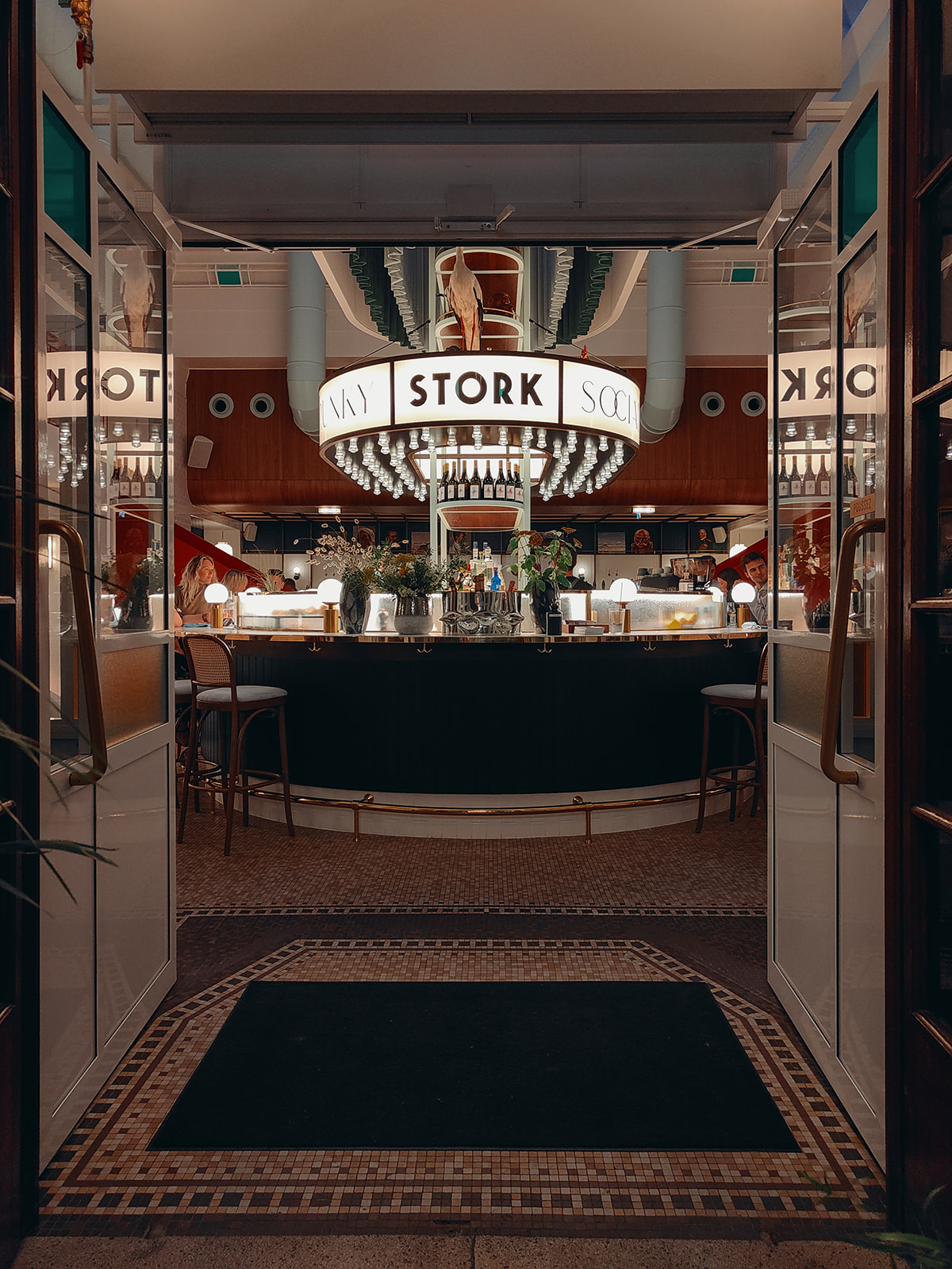 Strasbourg entree du restaurant drunky stork social club de Strasbourg
