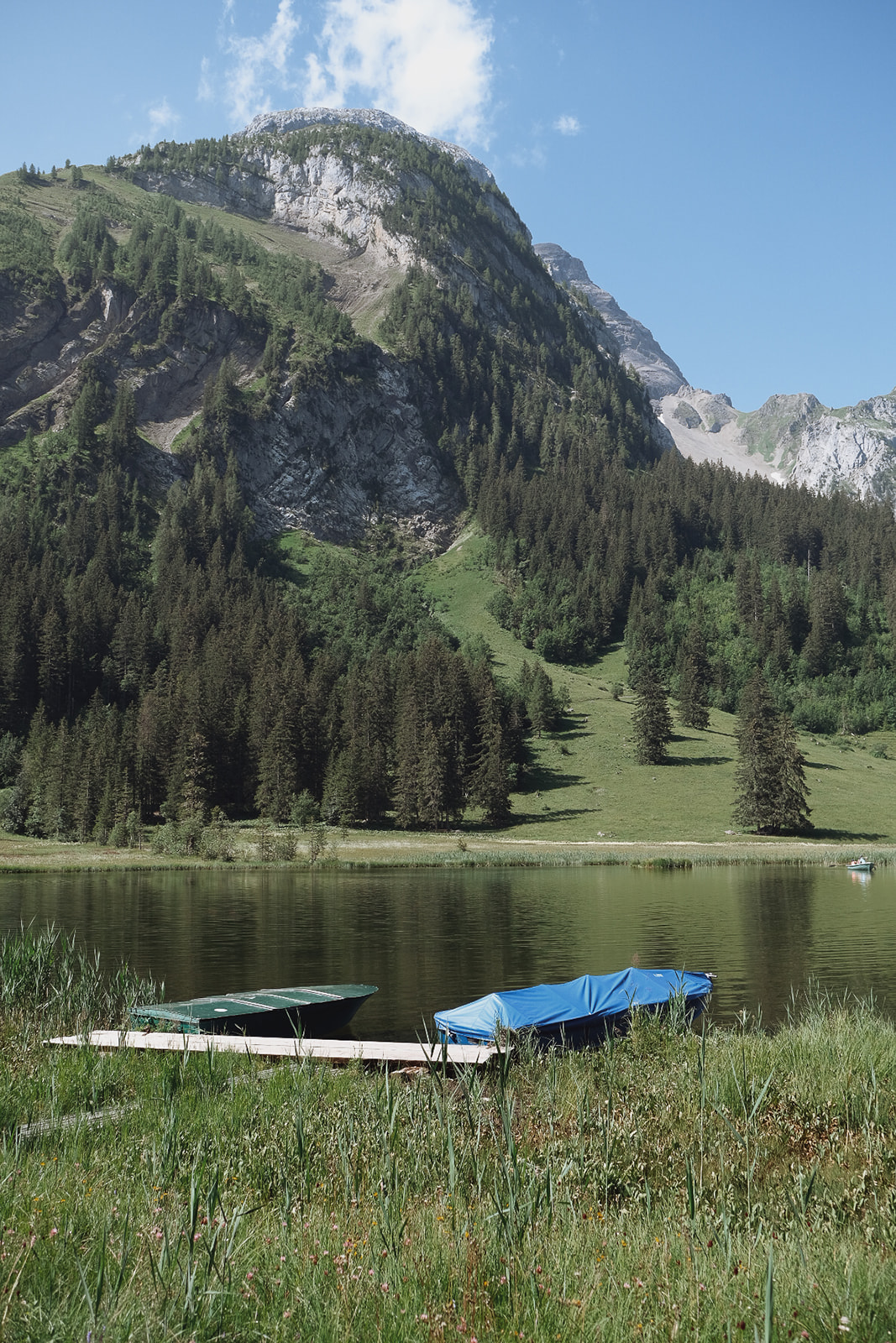 Lac de Lauenen barques-sur-le-lac-de-lauenen